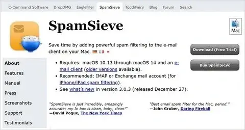 SpamSieve Free Version